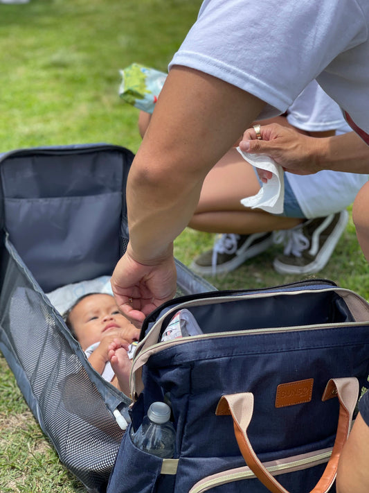 3 Ways a  Diaper Bag Changing Station Comes in Handy
