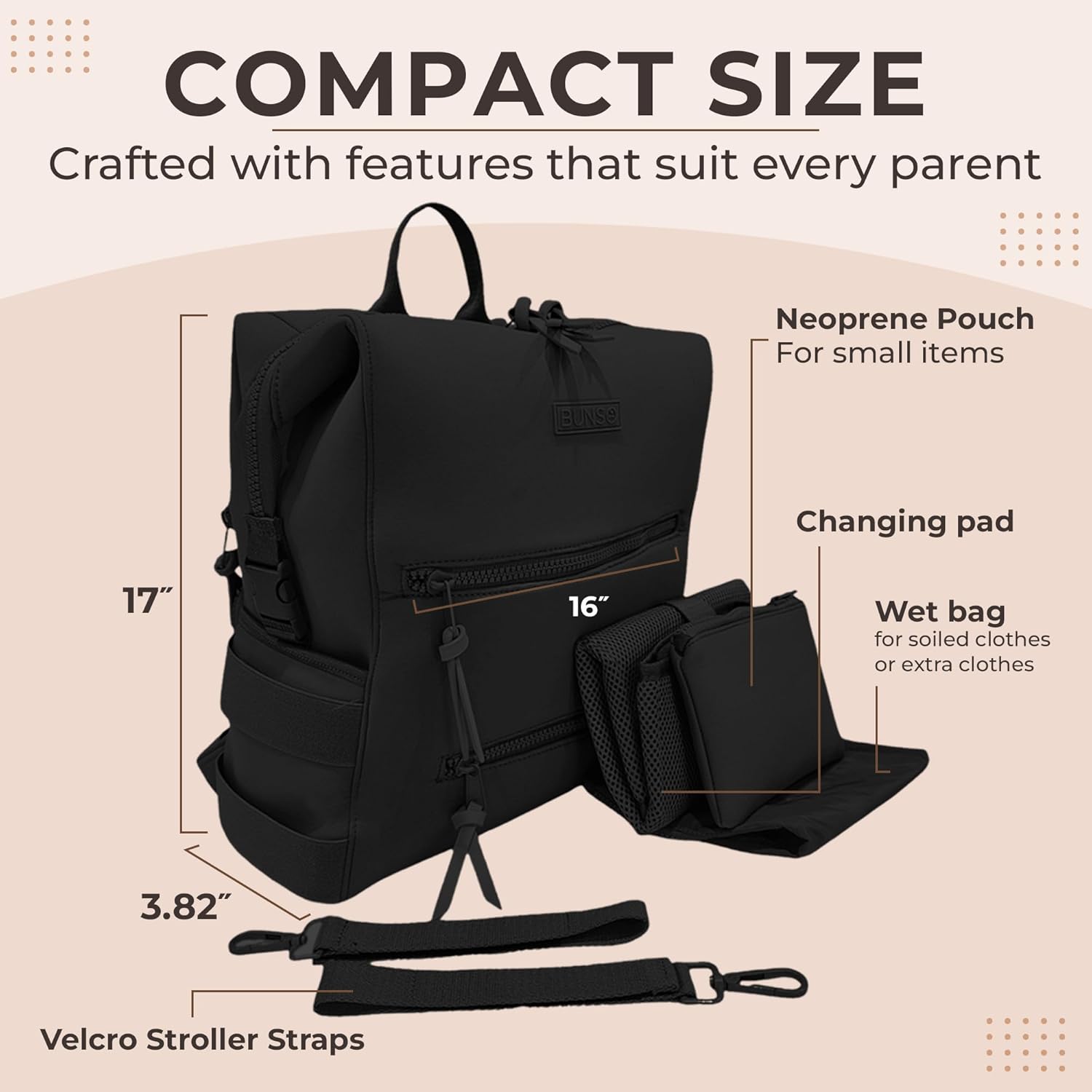 Neoprene Diaper Bag Backpack