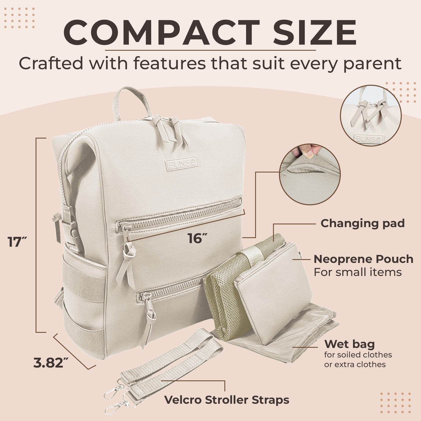 Neoprene Diaper Bag Backpack