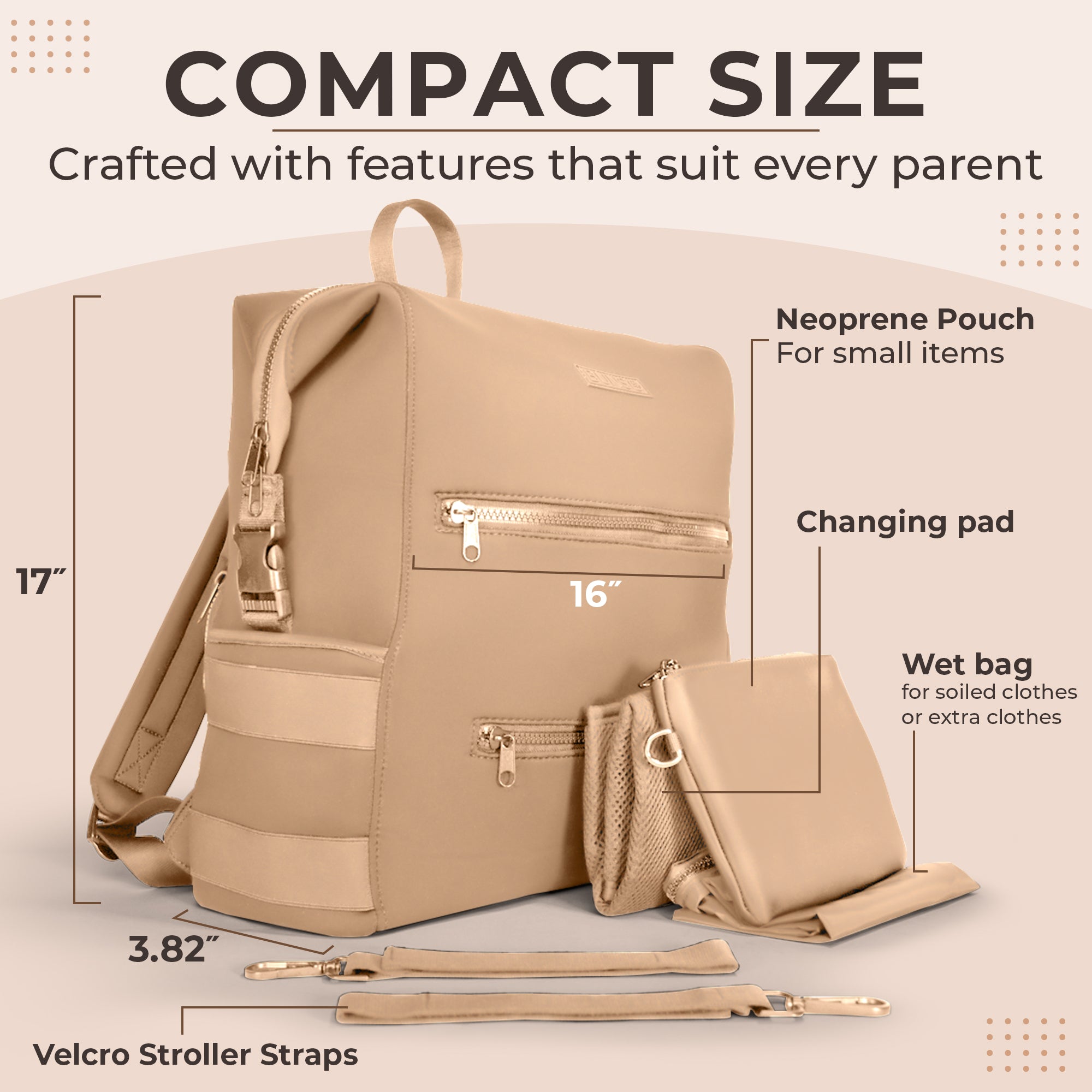 Neoprene Diaper Bag Backpack